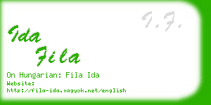 ida fila business card